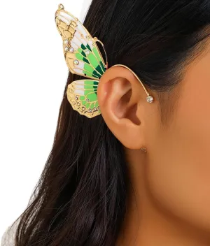 Elf Ear Cuffs Non Pierced Wraps Butterfly Ear Clip Fantasy Cosplay Earrings Fairy Ears Halloween Climber Earrings Jewelry For Women 2pcs