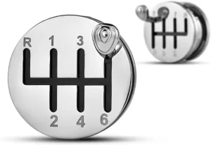 ERKUOO 2PCS Car Gears Gauges for Ears Screw Ear Tunnels Plugs Flesh Stretchers Piercing Earrings Expander Accessories For Women Mens