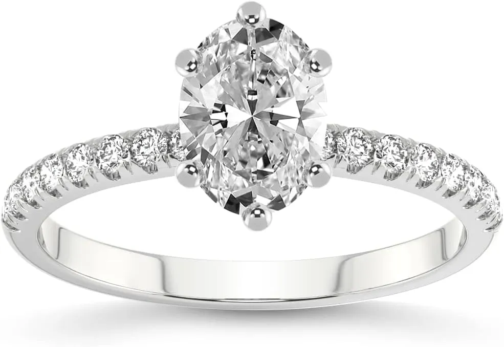 FRIENDLY DIAMONDS Lab Grown Diamond Ring For Women IGI Certified | 1-5 Carat Olivia Secret Halo Lab Diamond Ring | 14K Or 18K White, Yellow Or Rose Gold | FG-VS Quality
