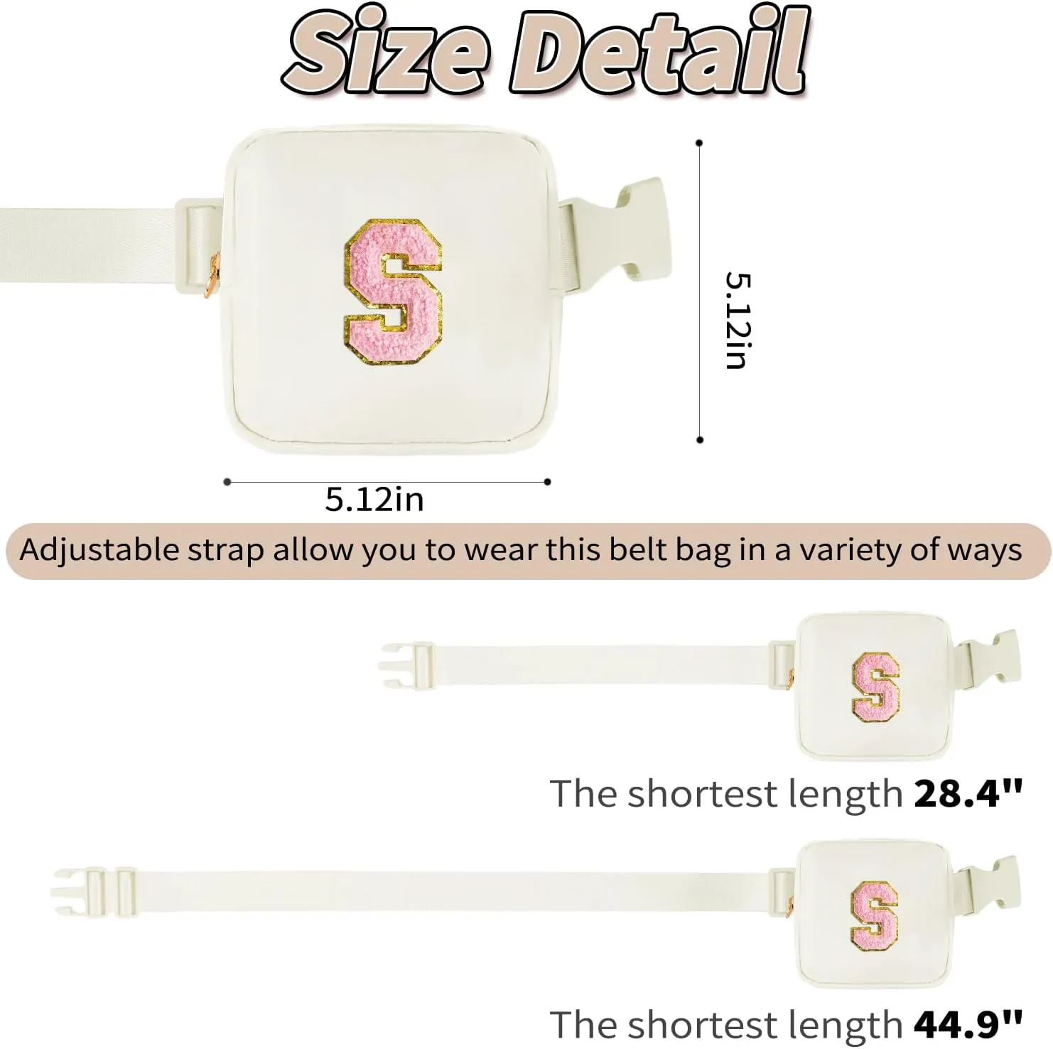 Gifts for Girls & Kids - Mini Belt Bag Crossbody Bag - Birthday Gifts for Daughter, Sister or Her; Teen Girl & Travel Essentials, Cute Trendy Stuff - Cream, S
