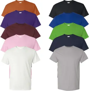 Gildan T-Shirt Men DryBlend, 50/50 Adult Tee 5.5Oz, Multipack 1I3I6I10 Set of 10, M Multicolor