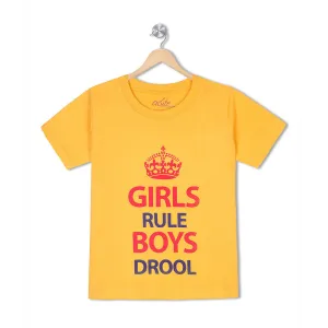 Girls Rule Boys Drool <br> Organic Cotton Tees For Toddlers