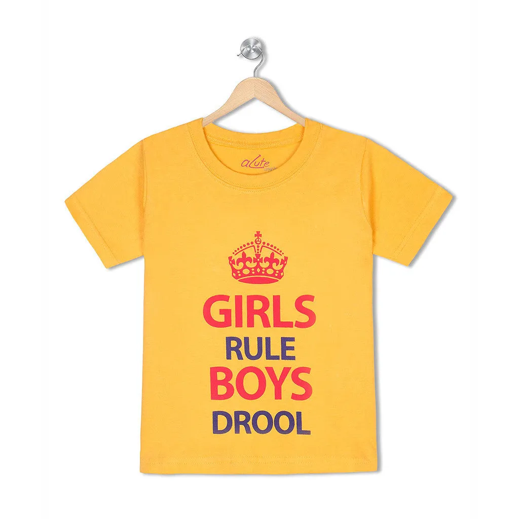 Girls Rule Boys Drool <br> Organic Cotton Tees For Toddlers