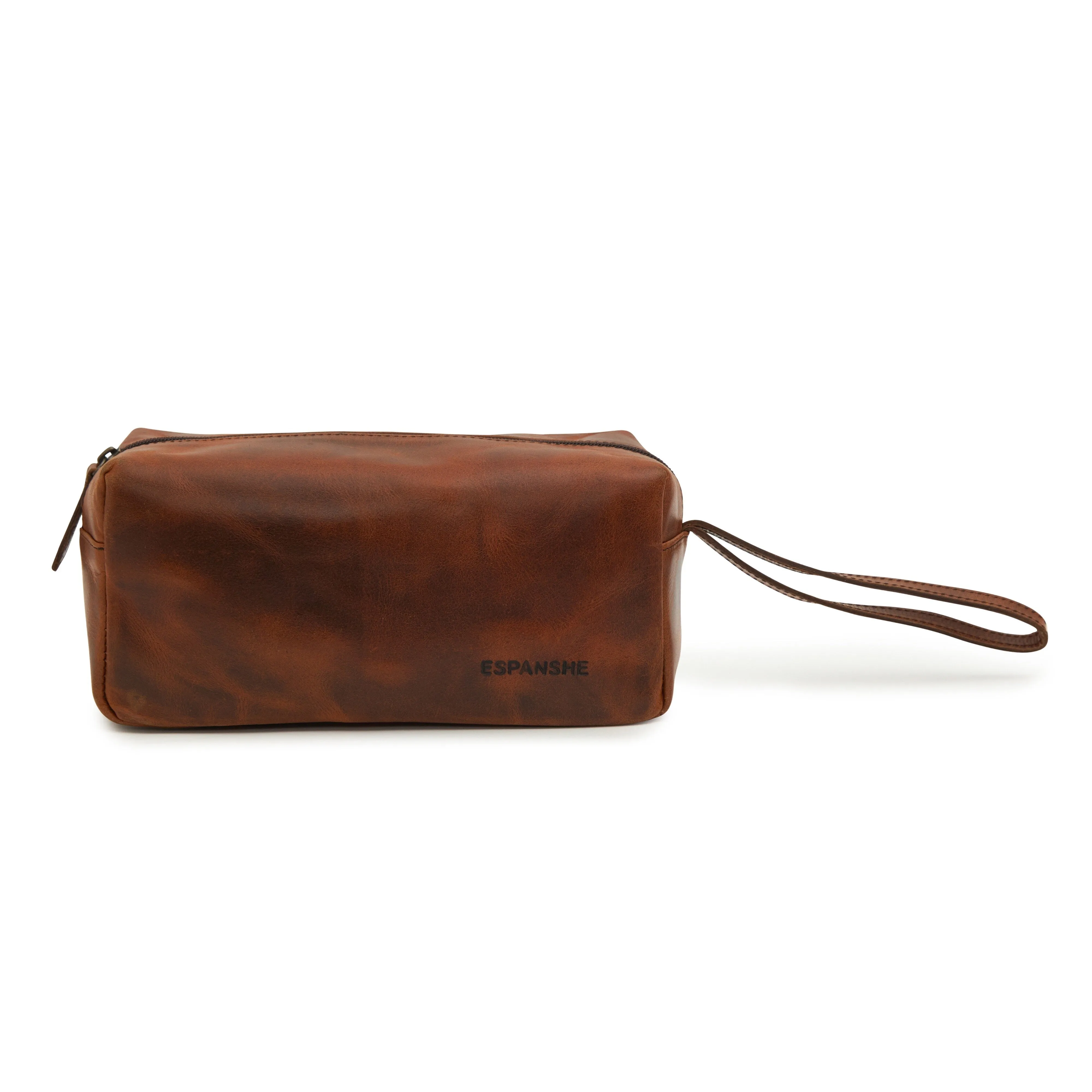 Godfrey - Basic Cosmetic Leather Bag - Tan