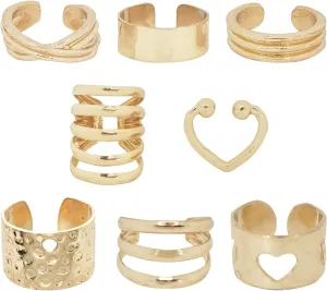 Gold Ear Cuff Earrings For Women Non Piercing Fake Earrings Sets Adjustable Clip On Wrap Earrings