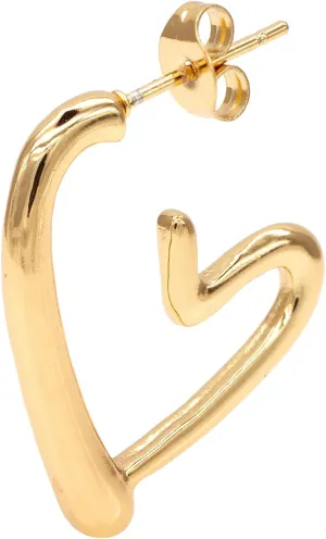 Gold Hoop Earrings 14K Gold Plated Earrings Hypoallergenic Earrings Trendy Chunky Gold Hoops Heart Earrings for Jewelry Gift(Gold)