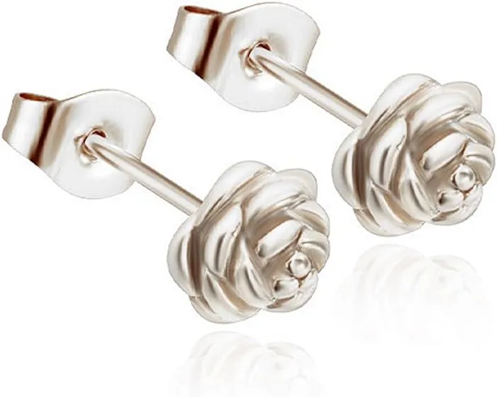 Gold Plated Flower Flat Back Earrings for Women Minimalist Silver Geometric Small Floral Piercing Stud Earrings Unique Everyday Jewelry Accessories