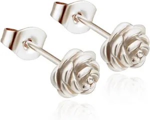 Gold Plated Flower Flat Back Earrings for Women Minimalist Silver Geometric Small Floral Piercing Stud Earrings Unique Everyday Jewelry Accessories