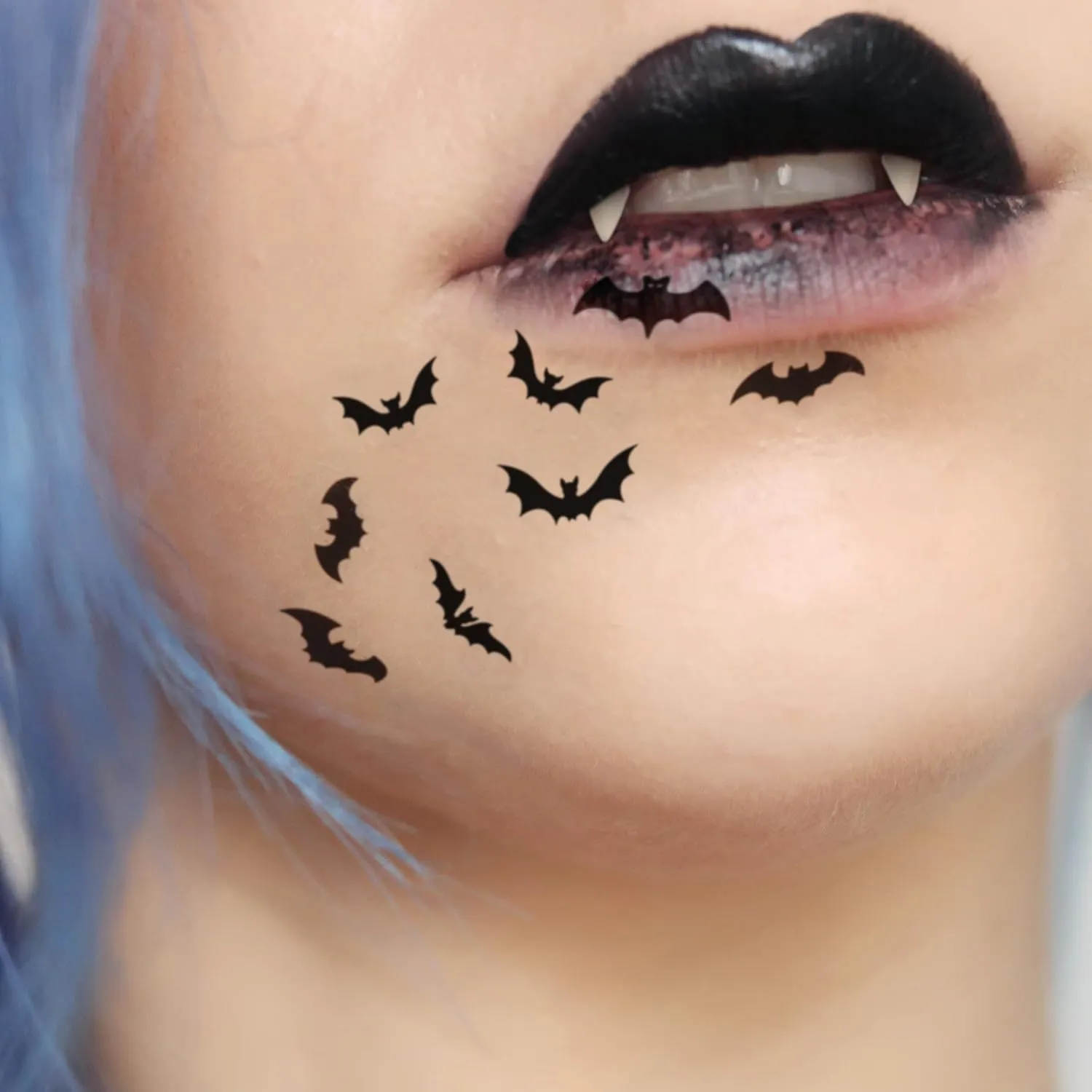 Halloween Fake Eyebrow Rings Nose Lip Labret Studs, Non-Piercing Body Jewelry Fake Skin Piercing Star Heart Fake Lip Labret Studs for Women Men
