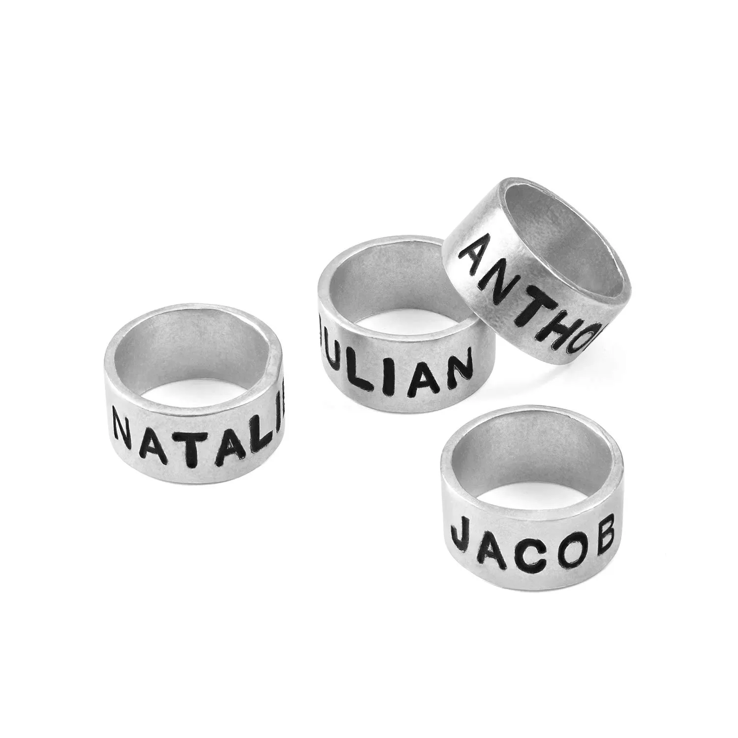 Handmade Custom Engraved Individual Beads for Men's Leather/Wax Cotton Bracelet in Sterling Silver 925 - Beads Kit for Bracelets (Sterling Silver)