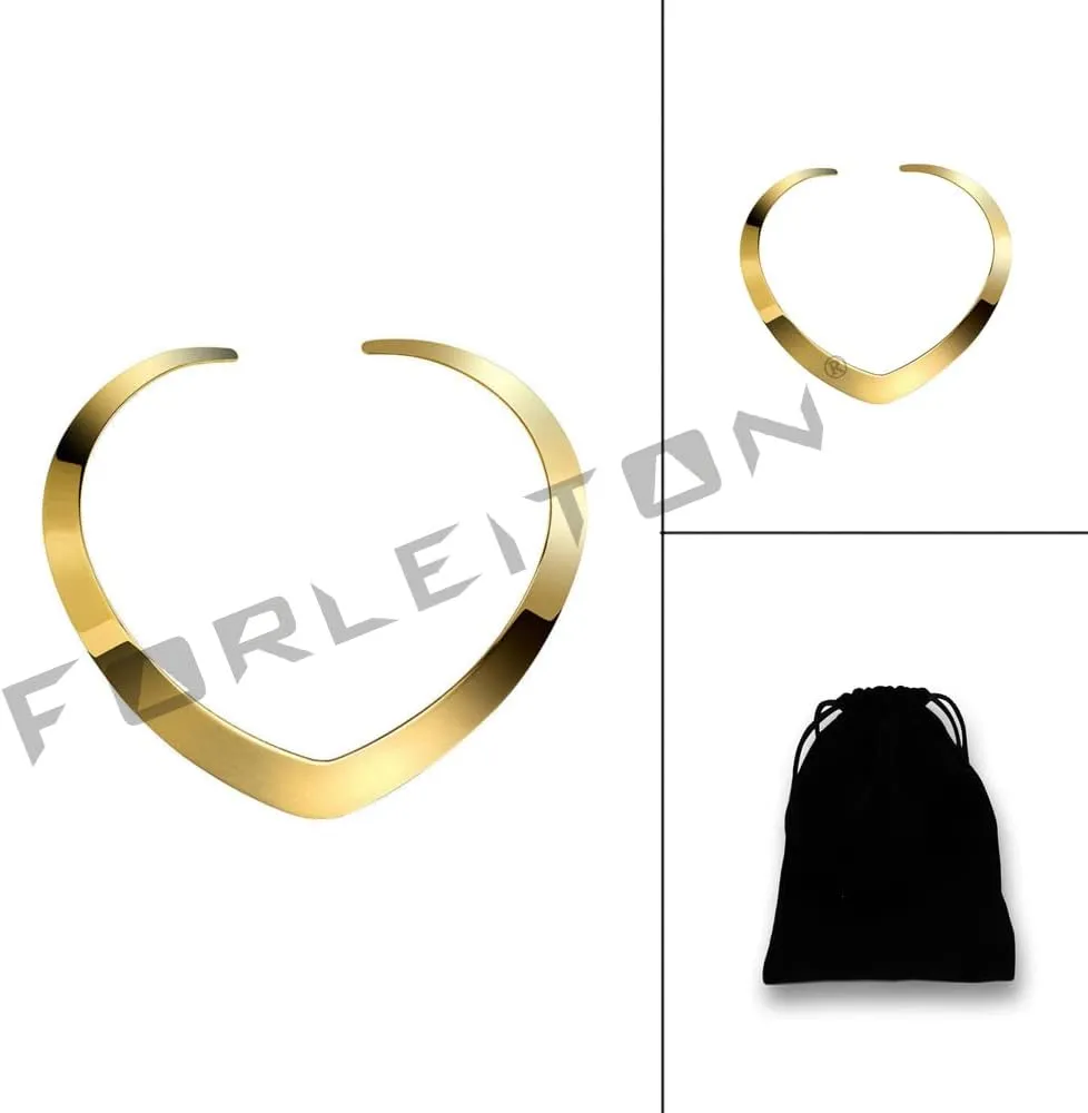 High Polished Stainless Steel Necklace Love Choker Heart Shape Women Statement Jewelry