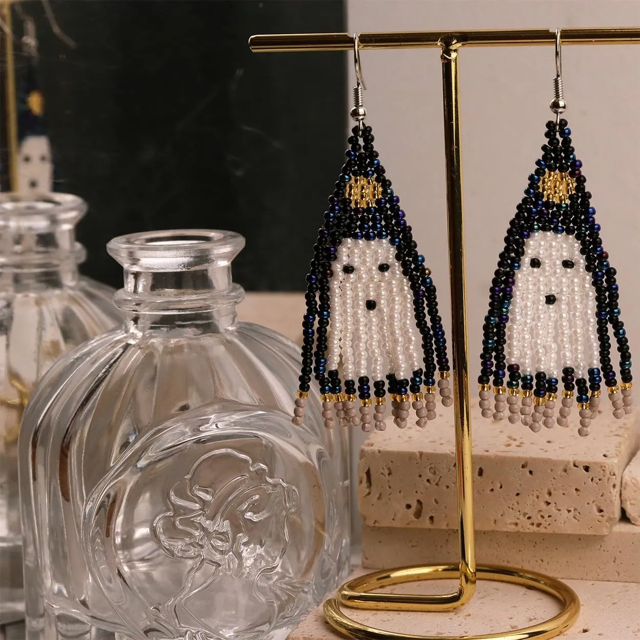 JeanBeau Seed Beads Tassel Earrings for Women Teen,Long Boho Handmade Colorful Beaded Dangle Drop Fringe Dangling Bohemian Accessories Summer Prom Party Jewelry Gift