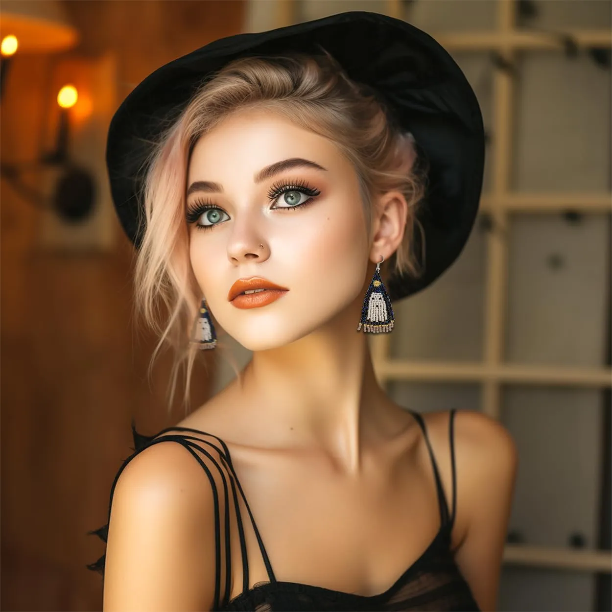 JeanBeau Seed Beads Tassel Earrings for Women Teen,Long Boho Handmade Colorful Beaded Dangle Drop Fringe Dangling Bohemian Accessories Summer Prom Party Jewelry Gift