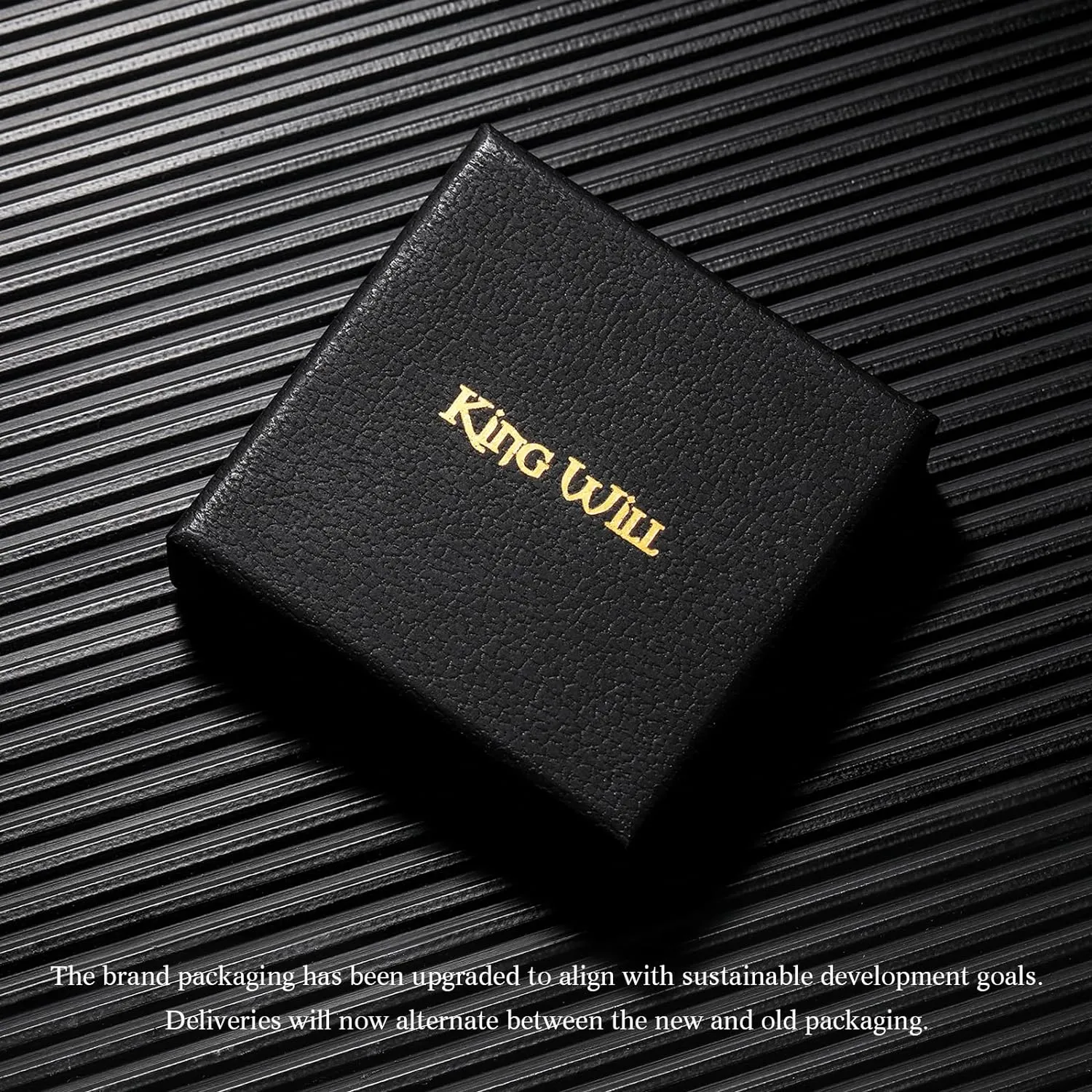 King Will Stainless Steel Ring for Men - Meteorite Inlay Matte Finished Black/Silver/Gold Plated Pinky Signet With Skull/Lion Pattern - Comfort Fit Thumb Ring Size 7-14