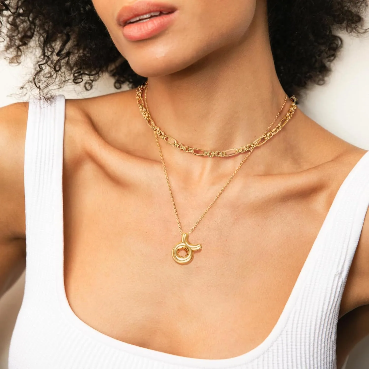 KissYan Zodiac Necklace, 14K Gold Plated Bubble Constellation Horoscope Sign Pendant Astrology Jewelry Birthday Gifts for Women