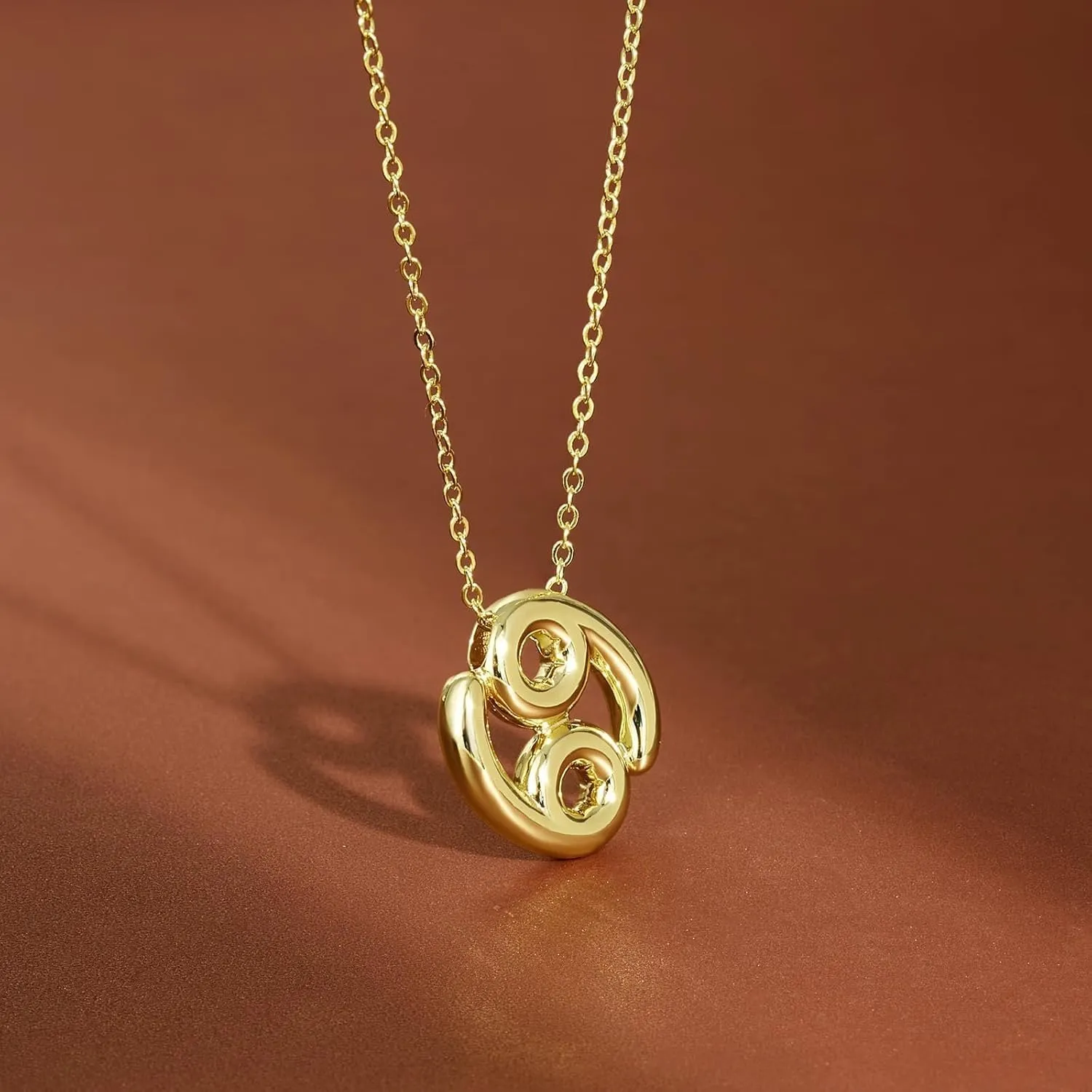 KissYan Zodiac Necklace, 14K Gold Plated Bubble Constellation Horoscope Sign Pendant Astrology Jewelry Birthday Gifts for Women