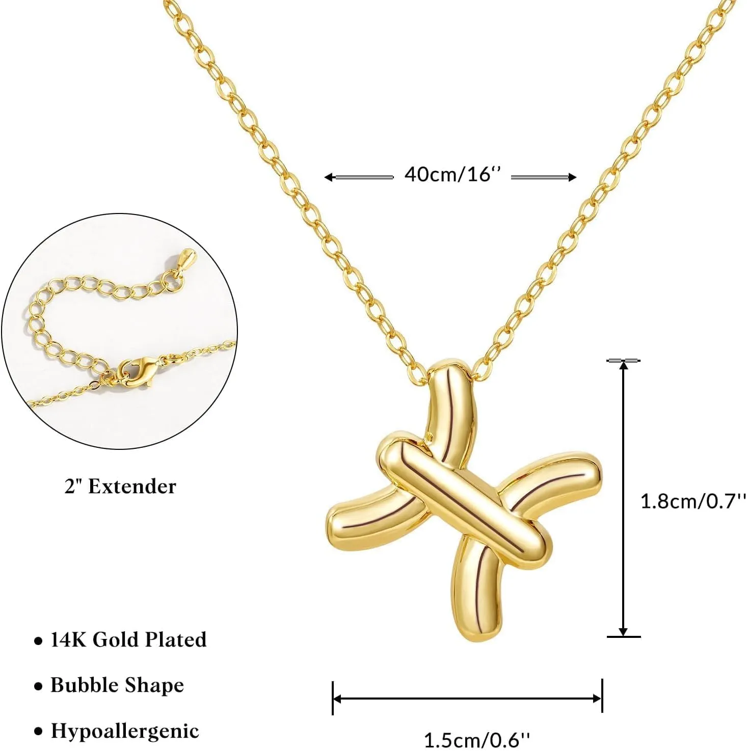 KissYan Zodiac Necklace, 14K Gold Plated Bubble Constellation Horoscope Sign Pendant Astrology Jewelry Birthday Gifts for Women