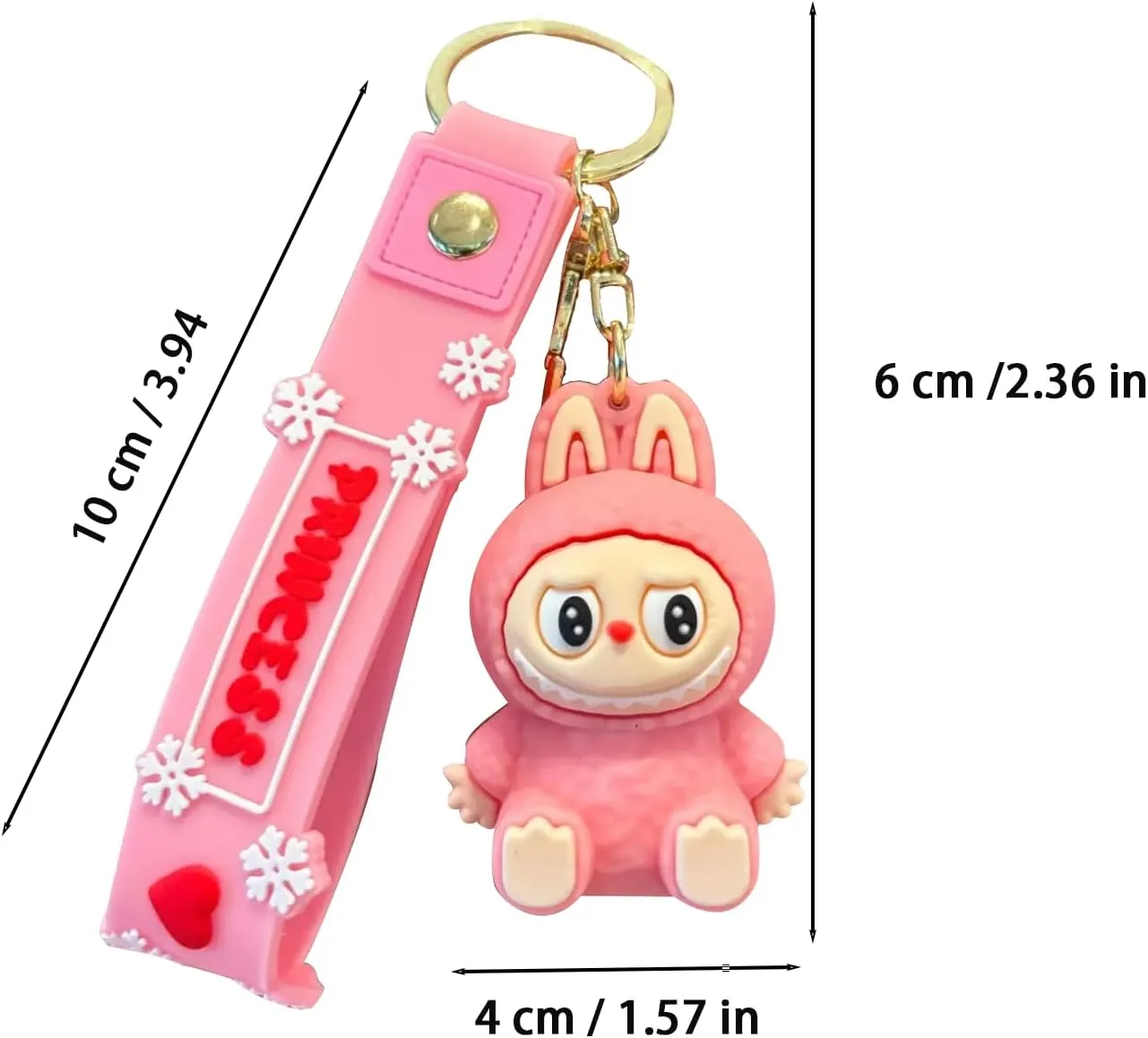 Labu Keychain Cute Kawaii Monster Doll Bag Charm Wristlet Accessories Backpack Water Bottle Decor Gift for Women