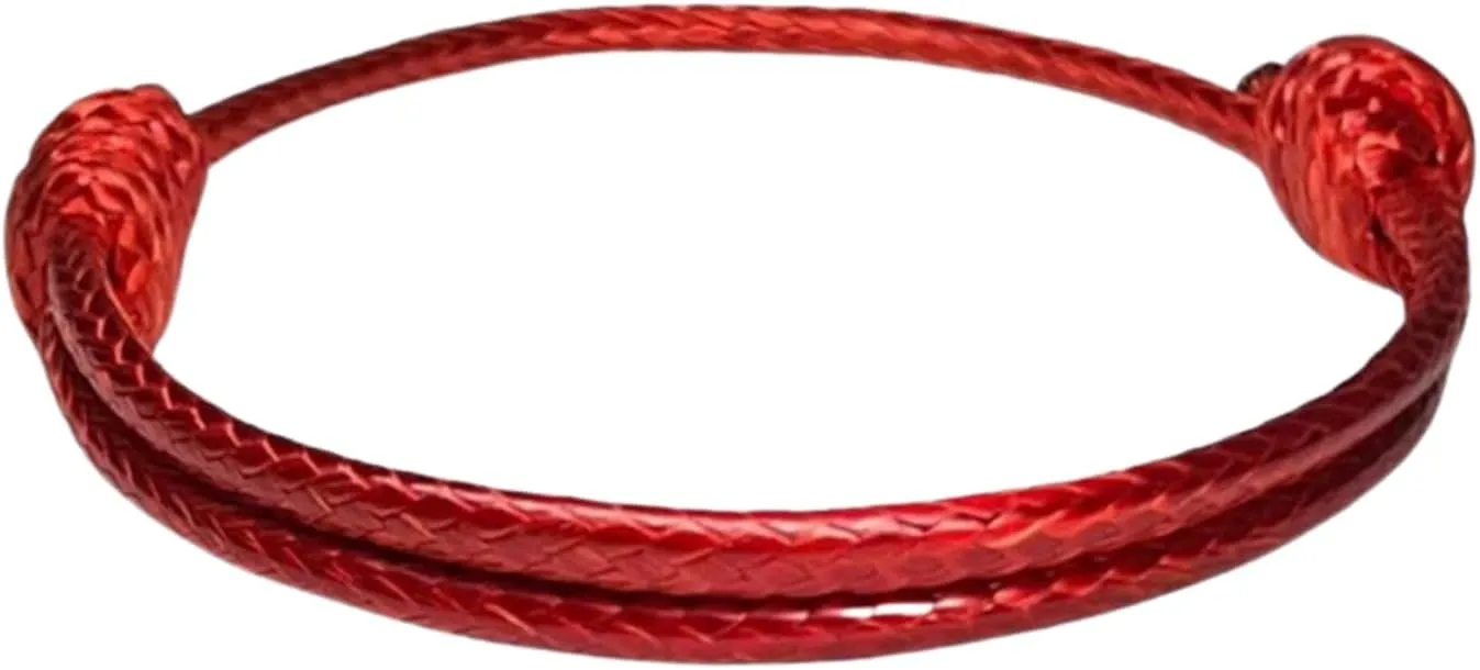 Luck Strings Red Wax Nylon Cord Bracelet for Men Women Unisex - Leather imitation string Bracelets Waterproof Teen Friendship Gift