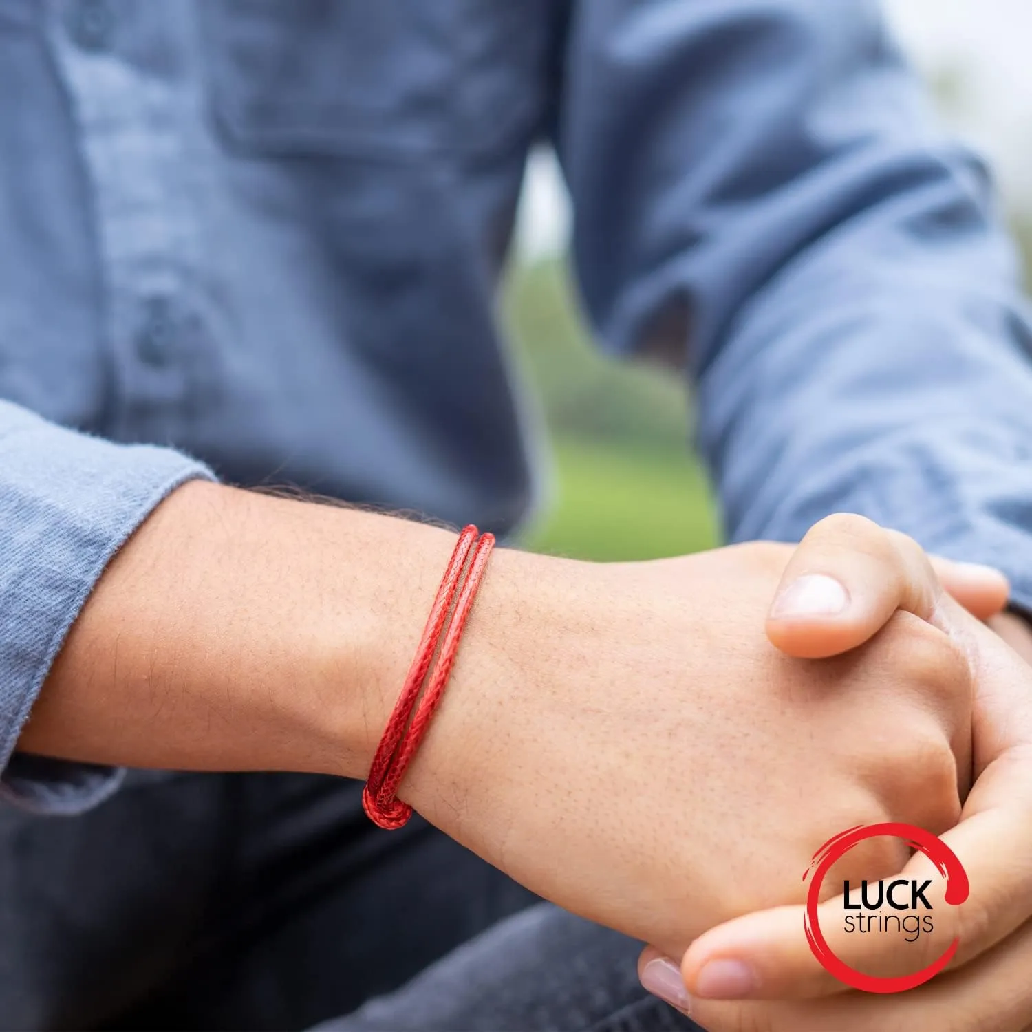 Luck Strings Red Wax Nylon Cord Bracelet for Men Women Unisex - Leather imitation string Bracelets Waterproof Teen Friendship Gift
