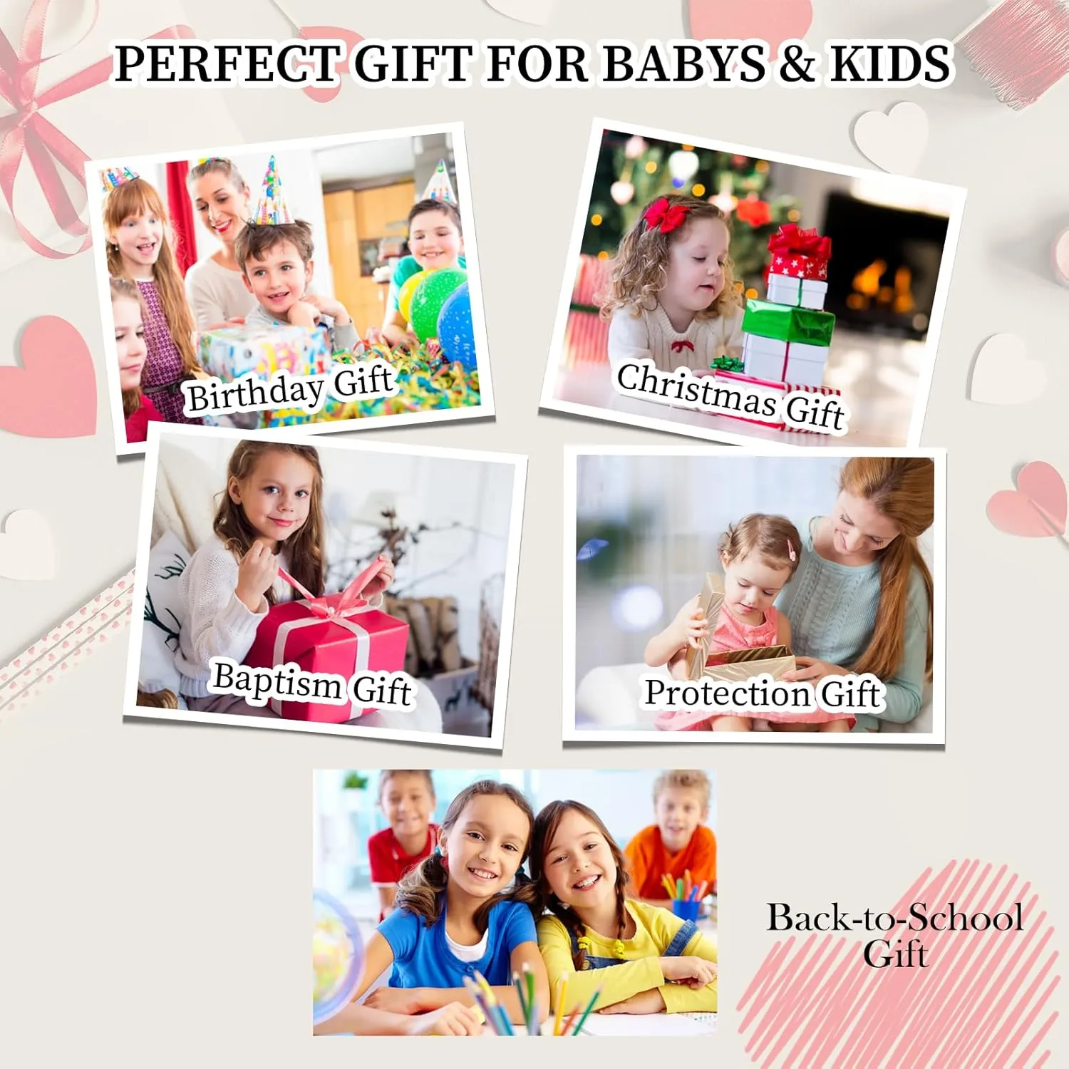 MEALGUET Personalized Gold Baby Bracelet with Name : Custom Engraved Figaro Chain Kids Cartoon ID Charm Bracelets Jewelry Infant Girls Boys Toddler Birthday Gifts