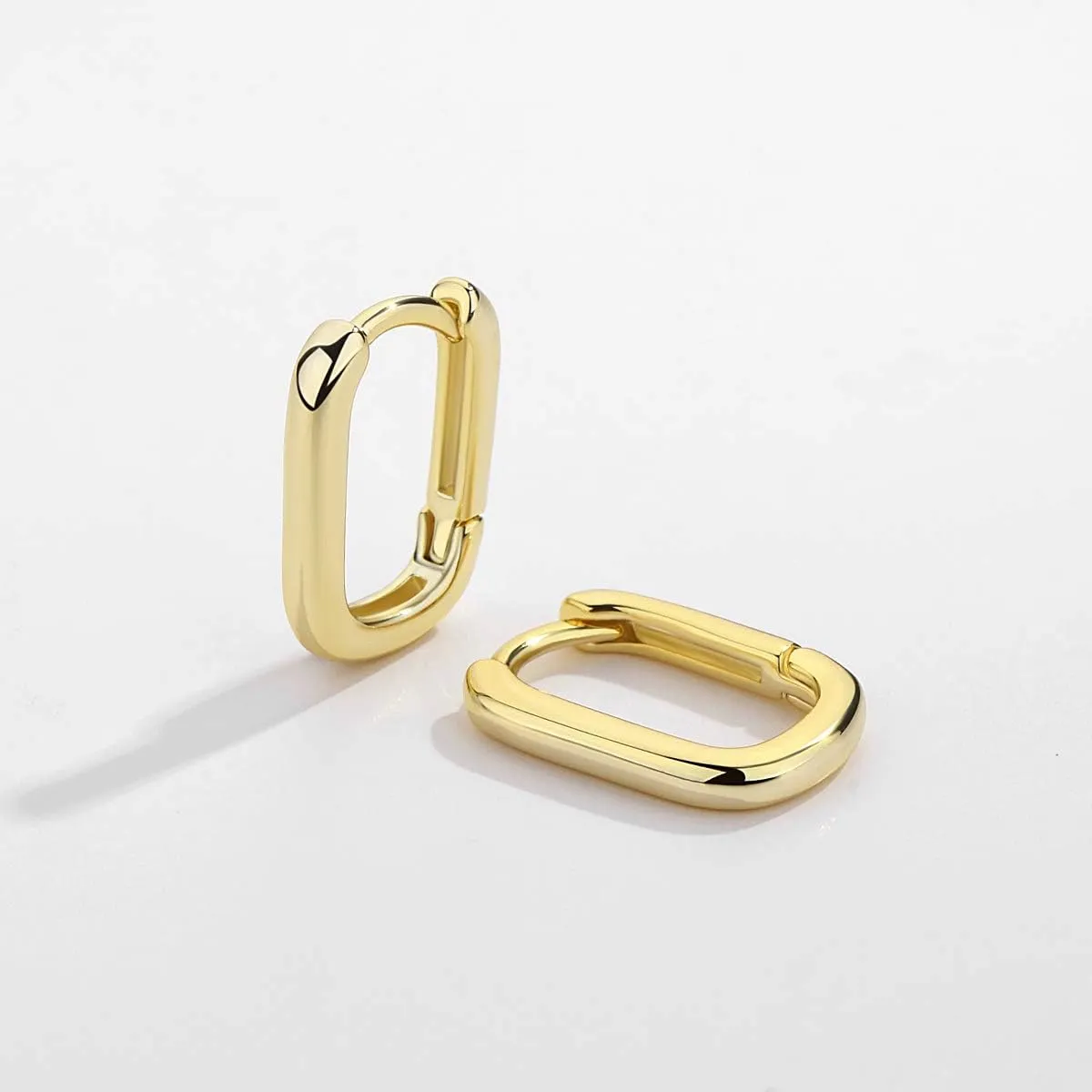 Me&Hz Gold Huggie Earrings Small Huggie Hoop Earrings for Women 14K Gold Plated Hypoallergenic Cubic Zirconia Huggies Mini Silver Hoop Earring for Women