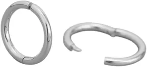 Minimalist Endless Small Hoop Earrings 925 Sterling Silver for Women Girls Hypoallergenic 14g Tiny Cartilage Huggie Hoops Helix Septum Nose Rings Daith Tragus Fashion Polished Body Piercing Jewelry