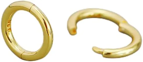 Minimalist Endless Small Hoop Earrings 925 Sterling Silver for Women Girls Hypoallergenic 14g Tiny Cartilage Huggie Hoops Helix Septum Nose Rings Daith Tragus Fashion Polished Body Piercing Jewelry