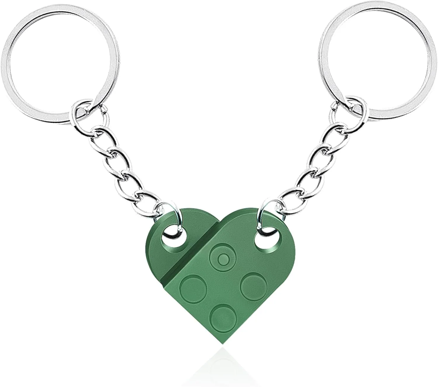 Moiitee Brick Heart Keychain, Crafted from ABS Material, Offered in 14 Colors, Valentine's Day Gift for Your Loved Ones 