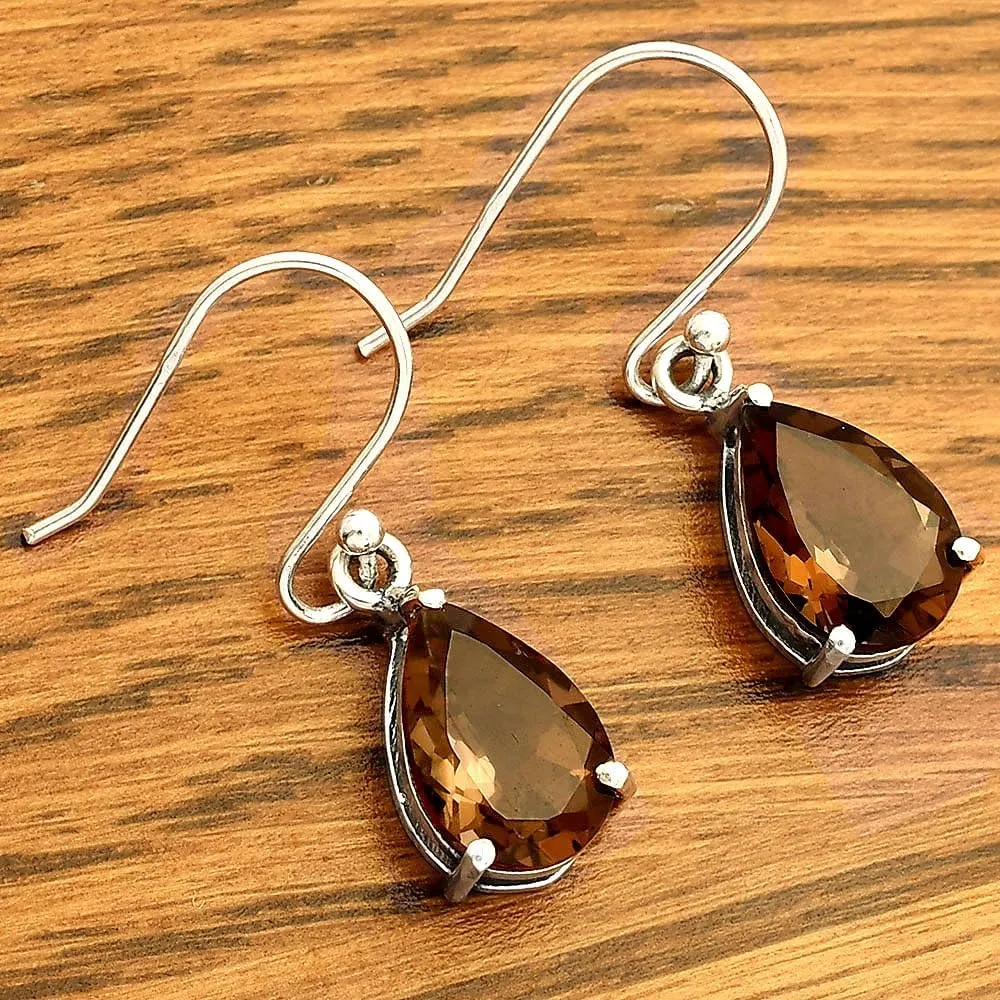 Natural Multi Stone Pear Shape 925 Silver Earrings DGE1085 E-1021