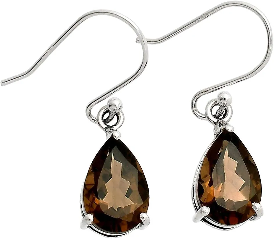Natural Multi Stone Pear Shape 925 Silver Earrings DGE1085 E-1021