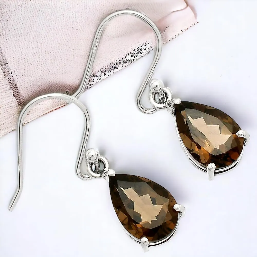 Natural Multi Stone Pear Shape 925 Silver Earrings DGE1085 E-1021