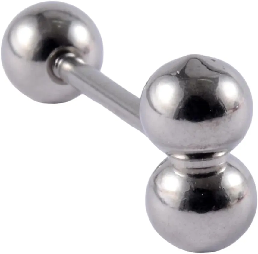 New 2025 Arrival 1Pc Punk Tongue Piercing Surgical Steel Women Blasting Leveraged Star Round Balls Man Tongue Ring Unisex Body Piercing With For You Accessories Trendy Creative Gift