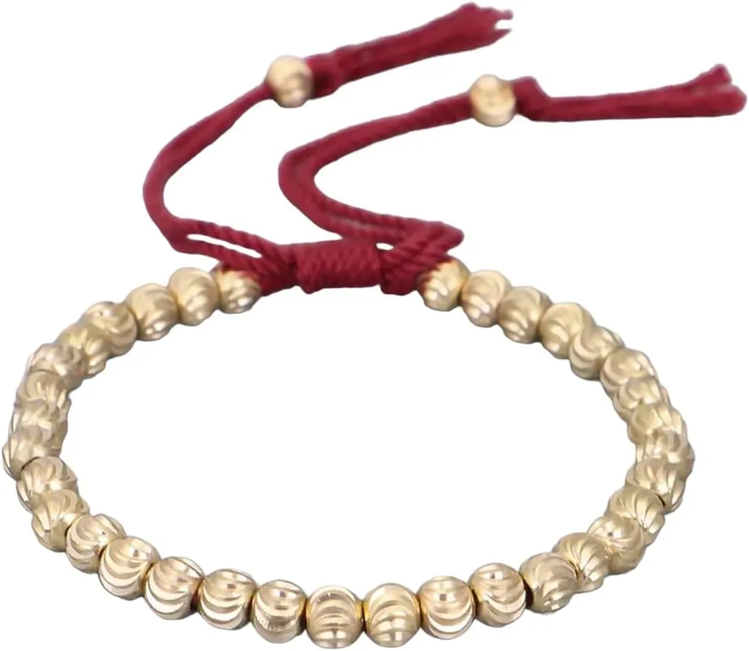 New 2025 Handmade Tibetan Buddhist Prayer Copper Beads Bracelet High Qulity Braided Lucky Rope Bracelet For Women Men Decoration Jewelry Commemorative With You Accessories Trendy Best For Gift