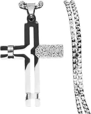 New 2025 Jesus Cross Pendant Necklace Stainless Steel Gold Color Religious Holy Lord Amulet Chain Necklace Jewelry Collar Hombre With For You Jewelry Fashion Accessories Creative Gift