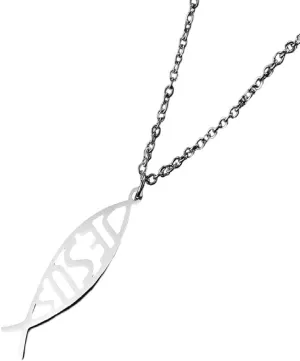 New 2025 Stainless Steel Fish-Shaped Jesus Christian Religious Necklace For Women Christ Savior Jesus Pendant Birthday With For You Jewelry Fashion Accessories Creative Gift