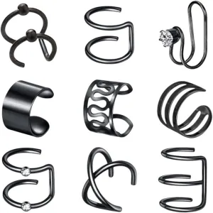 New 2026 1Pcs Punk Simple Ear Clip Cuff Wrap Earrings For Men Women Nose Ring-On Non Piercing Eardrop Body Jewelry Fashion Trendy Accessories Creative Gift