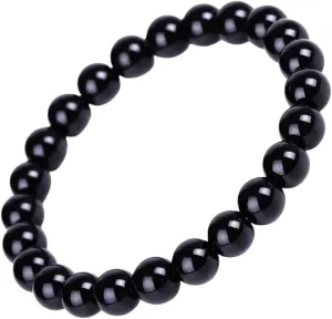 New 2026 Black Obsidian Bracelet Buddhist Prayer Blessing Blackstone Stone Ball Beads Jewelry Valentine's Present Decoration Luxury With You Accessories Trendy Best For Gift