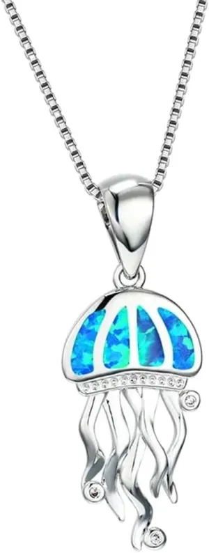 New 2026 Trendy Plant Coconut Palm Tree Pendant Necklace For Women Her Inlay Blue Imitation Opal Cz Wedding Party Jewelry Gifts Decoration Luxury Best Gift