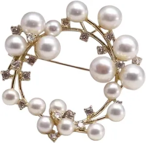 New 2026 Unisex Stainles Stell Simple Imitation Full Pearl Flower Brooch For Women Pins Luxury Clothing Jewelry Accessories Wedding Gifts Fashion Trendy Creative Gift For Women And Men