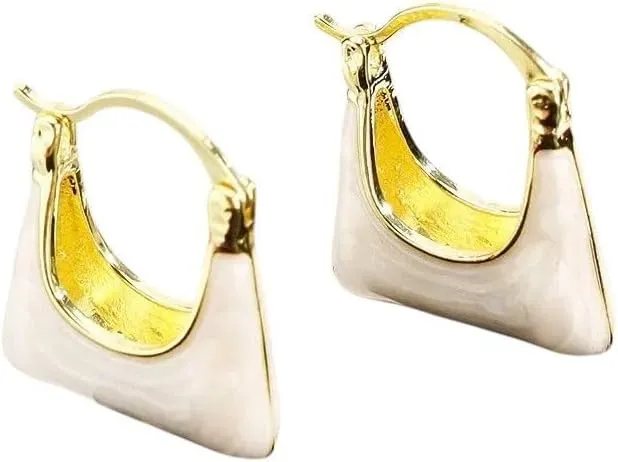 New 2026 Vintage Geometry Roundness Inlay Drill Imitation Pearl Earrings For Women Fashion Light Luxury Delicacy Jewerly Gifts Daily Wear Jewelry Trendy Accessories Creative Gift
