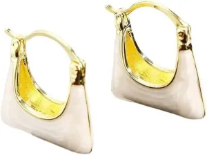 New 2026 Vintage Geometry Roundness Inlay Drill Imitation Pearl Earrings For Women Fashion Light Luxury Delicacy Jewerly Gifts Daily Wear Jewelry Trendy Accessories Creative Gift