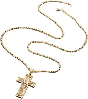 New For Arrival Trendy 2025 Vintage Religious Christian Jesus Cross Pendant God Necklace Men Women Catholic Prayer Amulet Jewelry Gift Jewelry Fashion Accessories Creative Gift