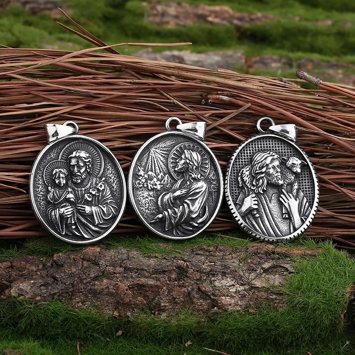 New For Trendy 2025 New 316L Stainless Steel Jesus Cross Pendant Necklace Men And Women Religious Christian Catholic Amulet Jewelry Lucky Gift Jewelry Fashion Accessories Creative Gift
