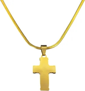 New For Trendy 2025 Vintage Jesus Wide Cross Pendant Necklace Stainless Steel Religious Faith Jesus Jewelry Women Men Necklace Banquet Party Gift Jewelry Fashion Accessories Creative Gift