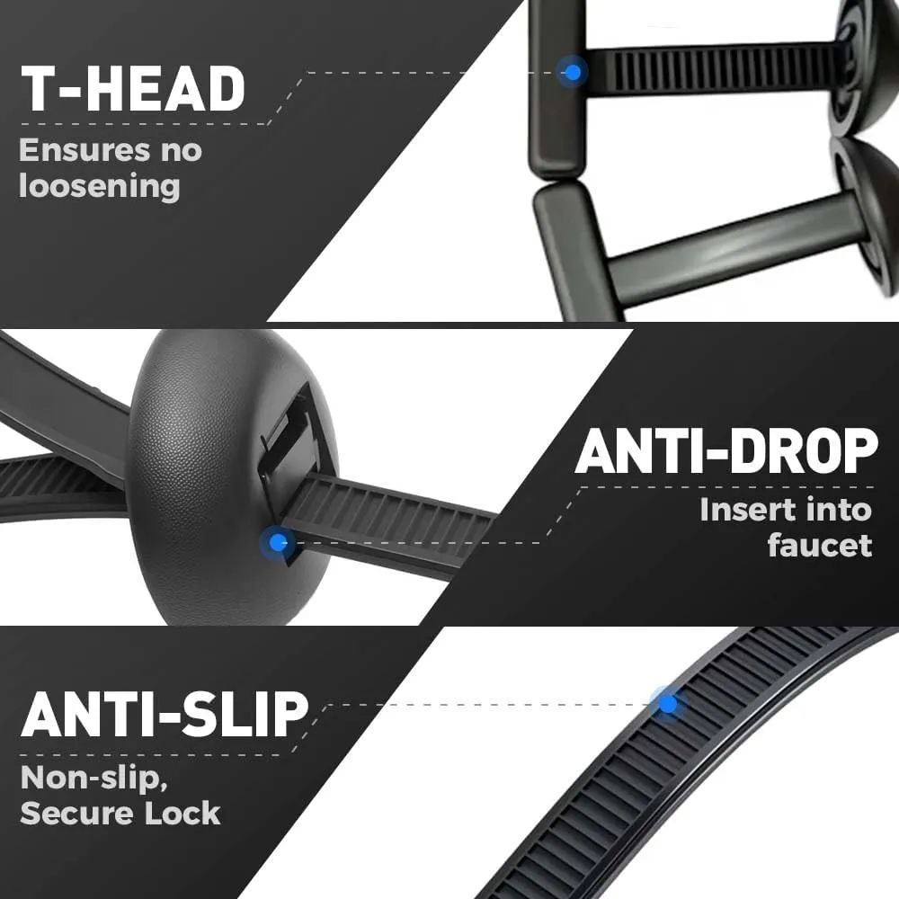 Nylon Universal Cable Tie Buckle, Heavy Duty Self-Locking Nylon Zip Ties Holder, New Multifunctional Cable Tie Buckle for Car Daily Repair (50pcs)