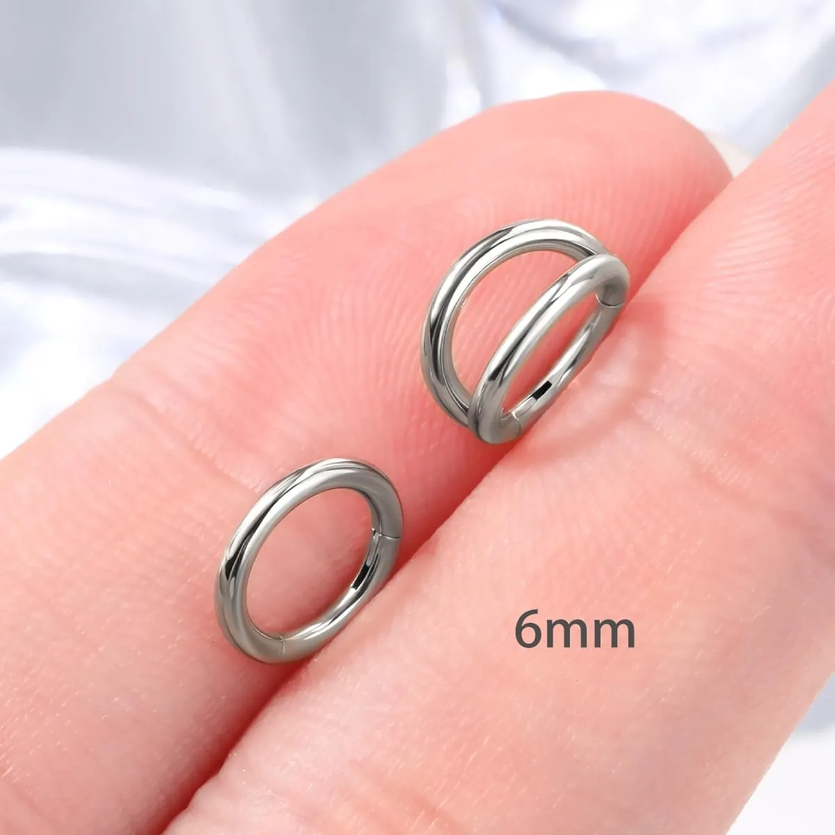 OUFER 2PCS Cartilage Hoop Earring, 16G Cartilage Piercing Jewelry, 316L Surgical Steel Helix Piercing Jewelry, Helix Daith Rook Tragus Conch Cartilage Earrings For Women