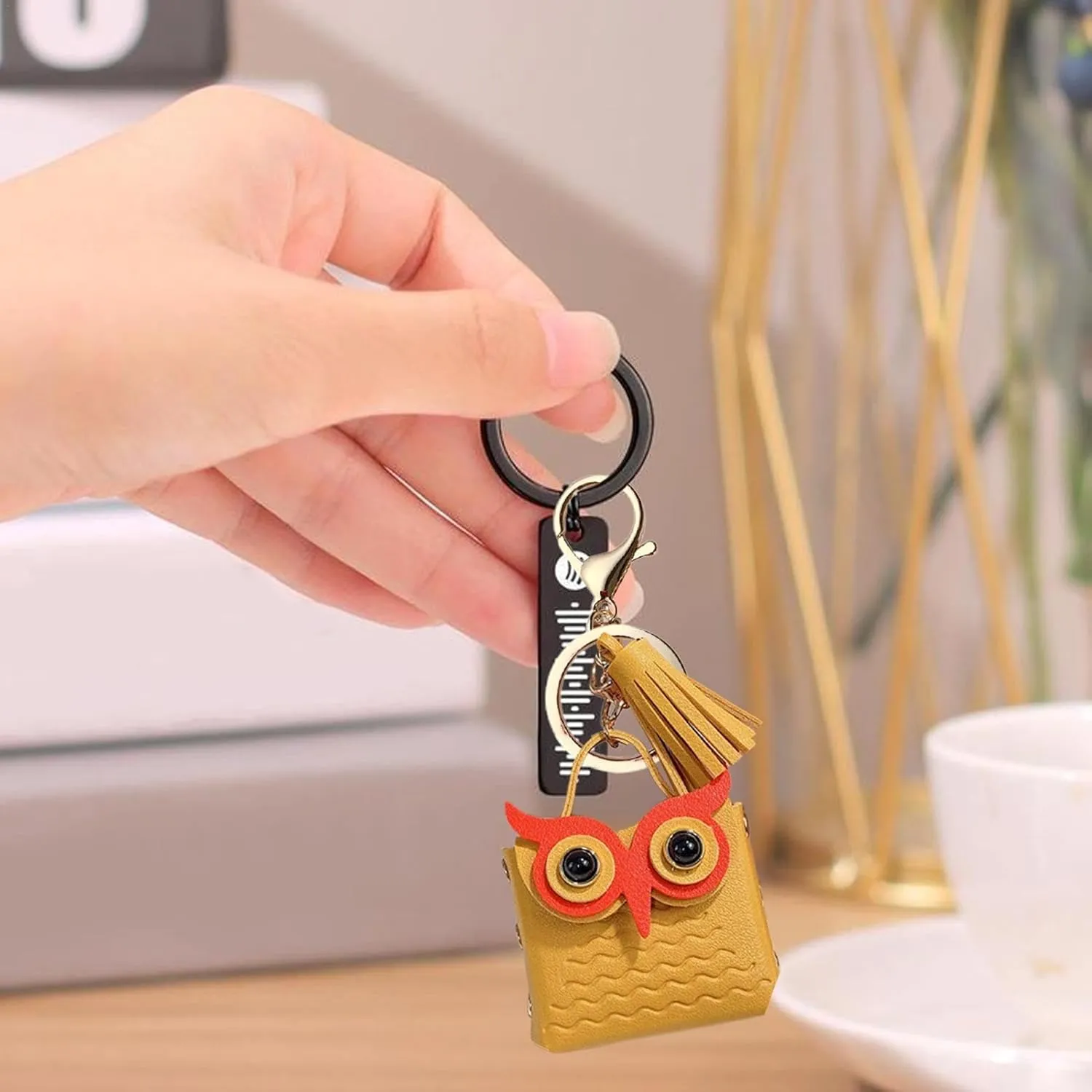 Owl Keychain - Bag Keychain, Cute Owl Bag, Owl Tassel Keychain, Backpack Keychain, Owl Coin Purse Keychain,
