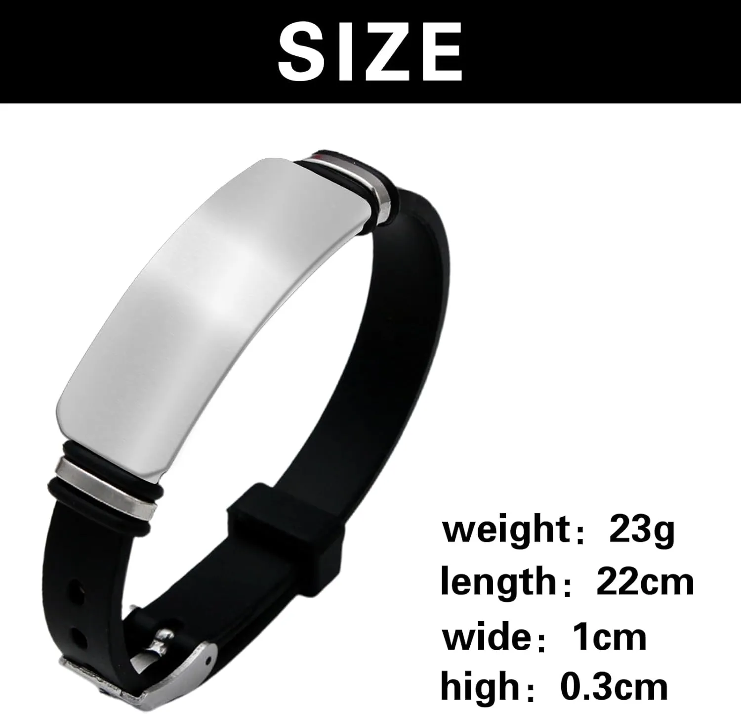 Personalized Photo Bracelet for Men Women Custom Silicone ID Bracelets Engraved Picture Name Bracelet Customized Gift for Boyfriend Wristband Valentines Fathers Mothers Day