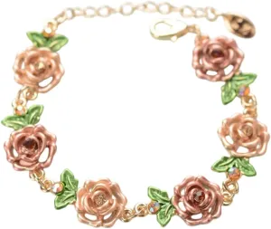 Pingyongchang Vintage Rose Bracelet Alloy flower bracelet